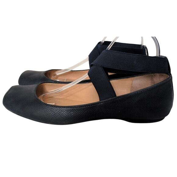 Leather Mary Jane Ballet Flats 10 Square Toe Minimalism Comfort Preppy Casual - Picture 2 of 7